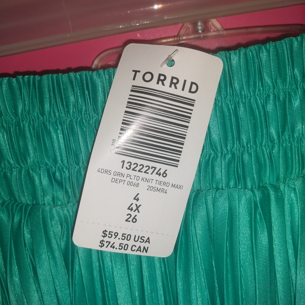 NWT Teal Torrid maxi skirt